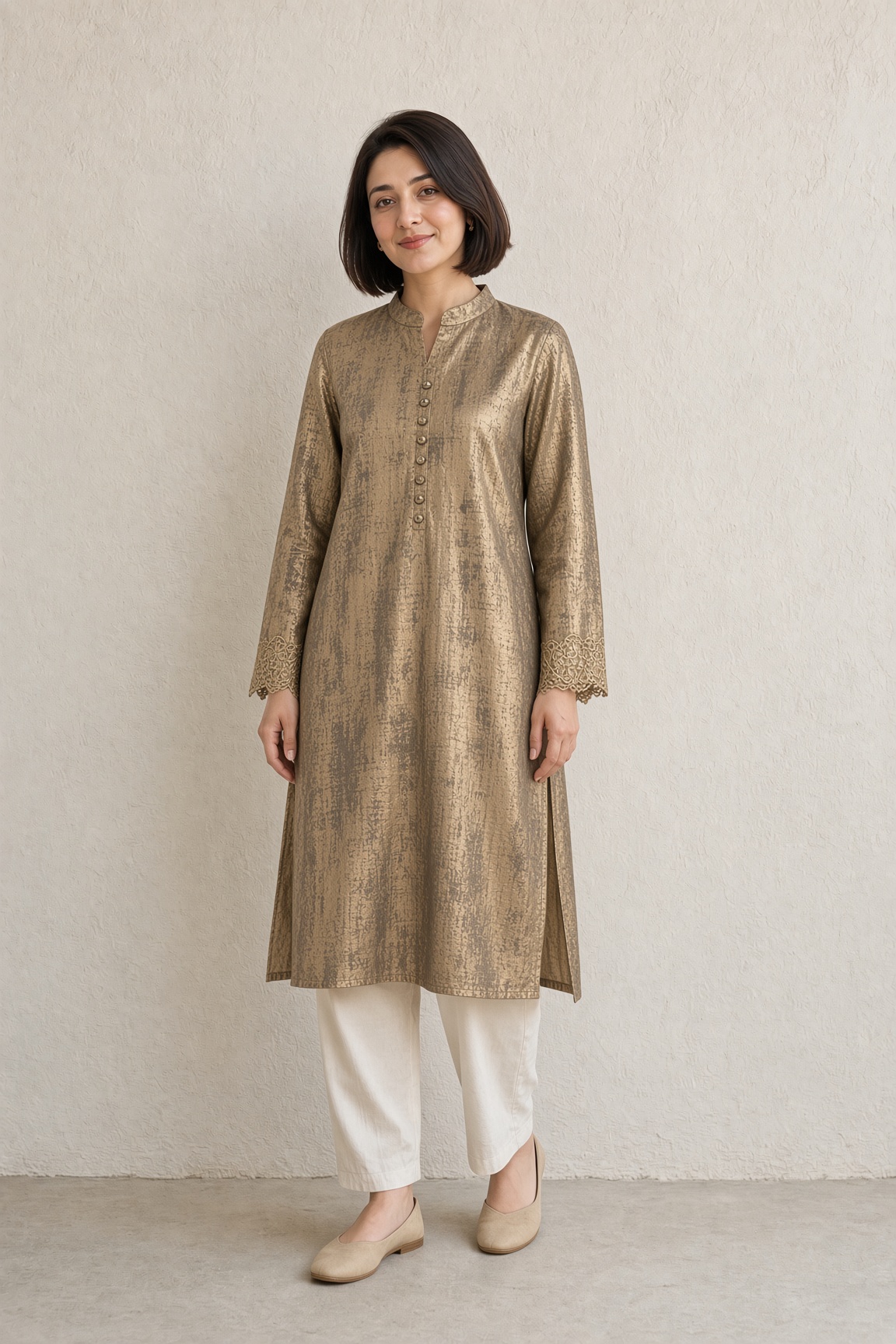 Embroidered Lawn Suit – Ivory Light