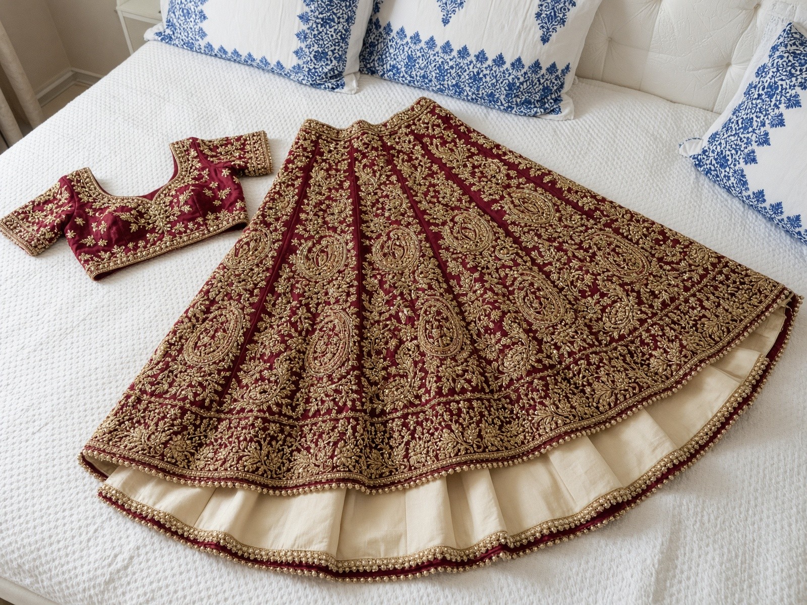 Maroon Paisley Bridal
